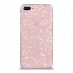 Wholesale iPhone 8 Plus / 7 Plus IMD Dream Marble Fashion Case (Rose Pink)